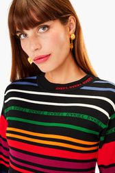 Women - Iconic Rykiel Multicolored Stripes Sweater, Multico details view 2