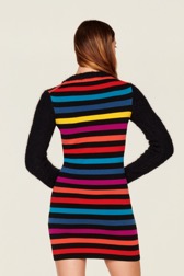 Women Raye - Women Jane Birkin Striped Midi Dress, Multico striped rf back worn view