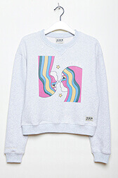 Girl Printed Cotton Sweater - Bonton x Sonia Rykiel Grey details view 6