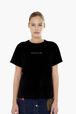 Women - Women Velvet T-shirt, Black front worn view