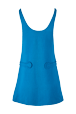 Robe courte sans manches maille milano femme Bleu de prusse vue de dos