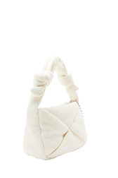 Women - Camera Demi-Pull medium knit bag, Cream back view