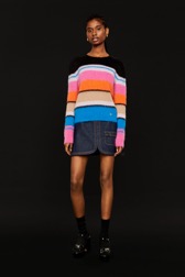 Women Maille - Women Striped Sweater, Multico striped details view 3