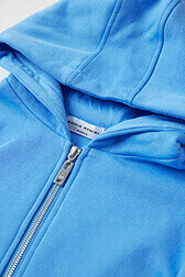 Girls Solid - Girl Zipped Sweatshirt , Blue details view 2