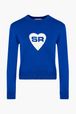 Women - SR Heart Sweater, Baby blue front view