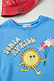 Girl Rounded Collar Sweatshirt Blue details view 1