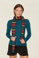 Women Raye - Women Poor Boy Striped Wool Scarf, Multico striped rf details view 1