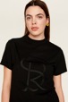 Women Solid - Cotton Jersey T-Shirt, Black details view 1