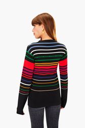 Iconic Rykiel Multicolored Stripes Sweater Multico back worn view