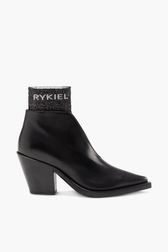 Women - Rykiel Boots in Leather and Lurex Mesh, Black front view