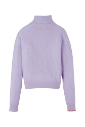 Women Maille - Women Mohair Turtleneck, Lilac back view
