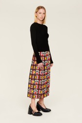 Women May 68 Print Long Skirt Multico crea details view 2