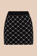 Women - Jacquard SR Short Skirt, Black front view