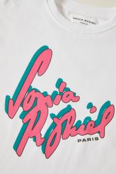T-shirt fille logo Sonia Rykiel Blanc vue de détail 2