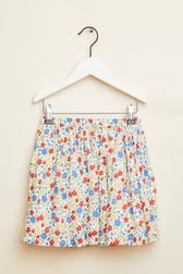 Girls - Floral Print Girl Short Skirt, Multico back view