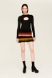 Women Maille - Short Woolen Skirt Bouclette, Multico crea striped details view 3