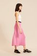 Women - Long Skirt in ribbed knit, Pink details view 1