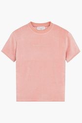 Women - Women Velvet T-shirt, Pink front view
