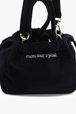 Women Mini Velvet Bag Black details view 1