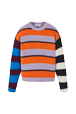 Women Maille - Women Multicolor Striped Sweater, Multico striped front view