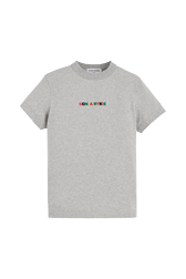 Women Solid - Multicolored Signature T-Shirt, Grey front view