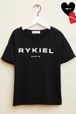 Girls - Sonia Rykiel logo Girl T-shirt, Black front view
