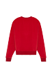 Women Solid - Women Velvet Sweatshirt, Red back view