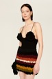 Femme Maille - Mini jupe en laine effet bouclette femme, Multico raye crea vue de détail 6