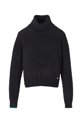 Women Maille - Mohair Turtleneck, Black front view