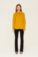 Women Solid - Women Velvet Shirt, Mustard front worn view