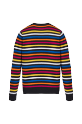 Women Maille - Women Iconic Multicolor Striped Sweater, Multico iconic striped back view