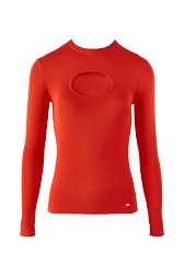 Women Maille - Plain Drop Top, Orange front view
