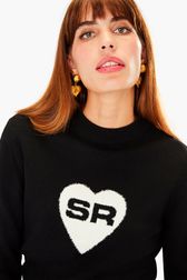 Women - SR Heart Sweater, Black details view 2