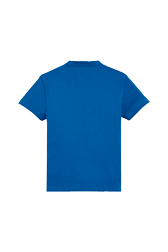 Women Solid - Cotton Jersey T-Shirt, Prussian blue back view