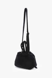 Women Mini Velvet Bag Black back view