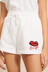 Women - Shorts with Rykiel Red Mouth, White details view 2
