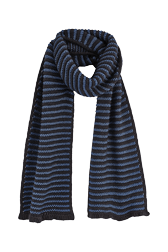 Femme Maille - Écharpe lurex femme, Noir/bleu vue de dos
