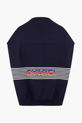 Women - Half Sweater, Black/blue front view
