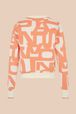 Women - Long Sleeve Graphic Pullover, Orange back view