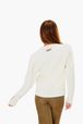 Women - Wool Cardigan SR, White back worn view