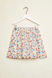 Floral Print Girl Short Skirt Multico front view