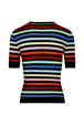 Women Raye - Women Short Sleeve Top, Multico striped back view