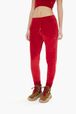 Women - Women Velvet Jogging Pants, Red front worn view