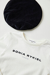 T-shirt manches longues fille logo Sonia Rykiel Ecru vue de détail 2