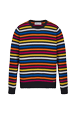 Women Maille - Multicolored Striped Iconic Sweater, Multico iconic striped front view