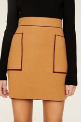 Women Maille - Women Double Face Short Skirt, Beige details view 4