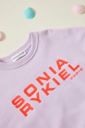 Sonia Rykiel Logo Girl T-shirt Lilac details view 2