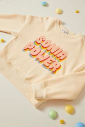 Girls - "Sonia Power" Print Girl T-shirt, Light yellow details view 2