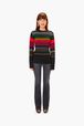 Women - Iconic Rykiel Multicolored Stripes Sweater, Multico front worn view