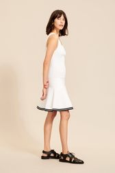Women - Twisted Mesh Tailored Tank Dress, White details view 1